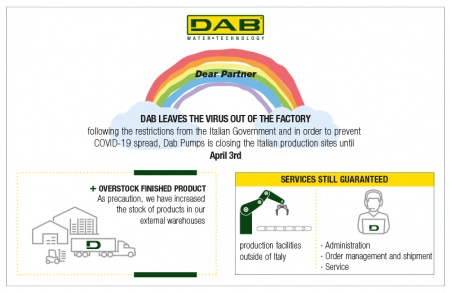 DAB Pumps stops the production